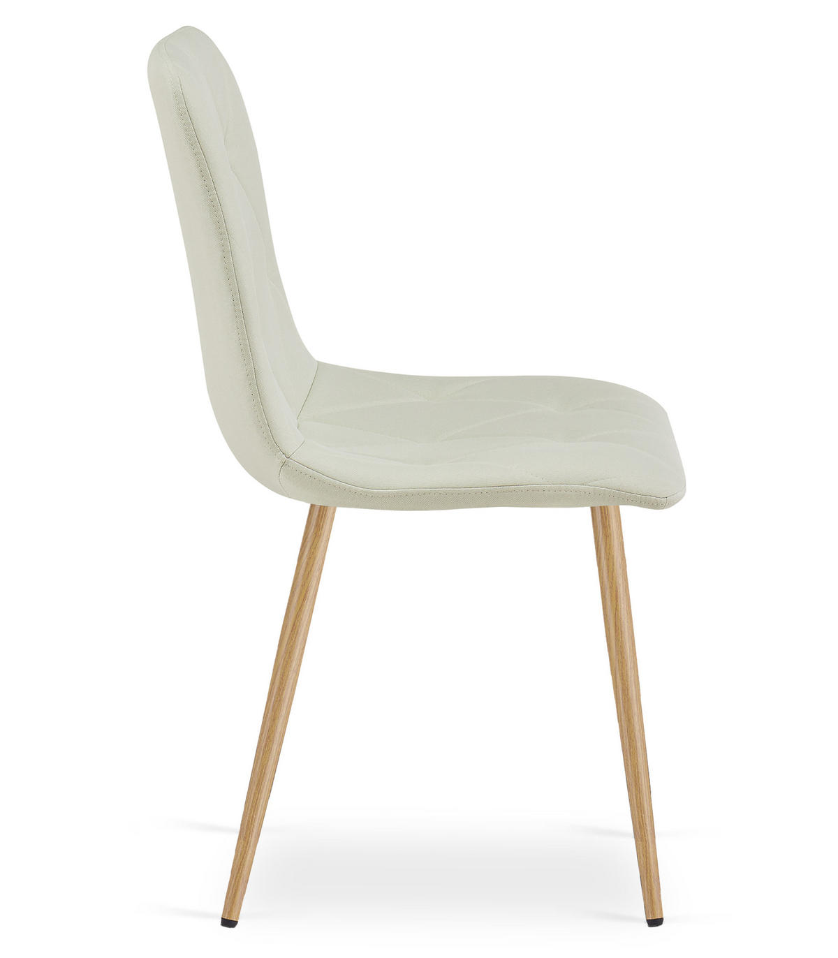 ESSZIMMERSTUHL TYRA beiger Sitz, Beine in Holzfarbe - Eichefarben/Beige, Textil (44.5/87/54.5cm) - Valora