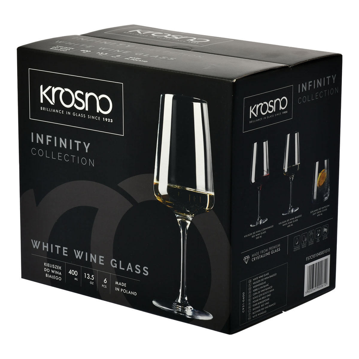 WEISSWEINGLÄSER 6er-Set 400 ML - Transparent, Glas (0.4L) - Krosno Glass