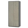 AKTENSCHRANK Amira T00 Beton Oxid 180/80/40 cm - Hellgrau, Holzwerkstoff (80/180/40cm) - SIMPLYFURN