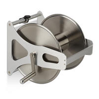 SCHLAUCHTROMMEL - Silberfarben, Metall (45/30.5/36.5cm) - Relaxdays