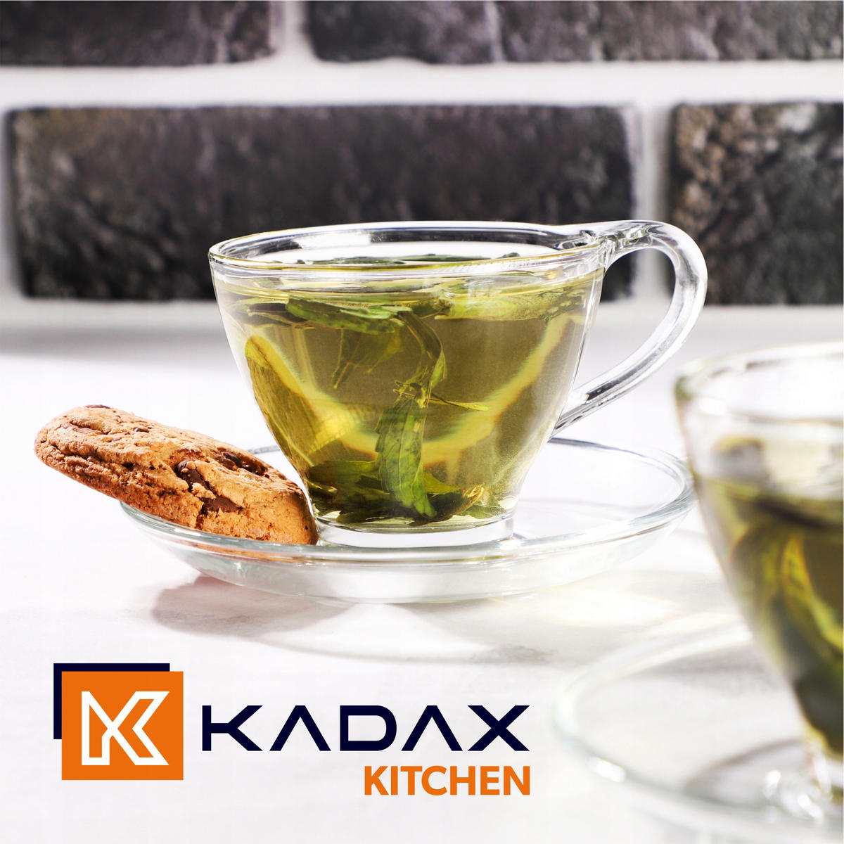 KADAX Tassen mit Untertassen für Kaffee und Tee 200ml 2 Stk. - Transparent, Glas (0.2L) - KADAX