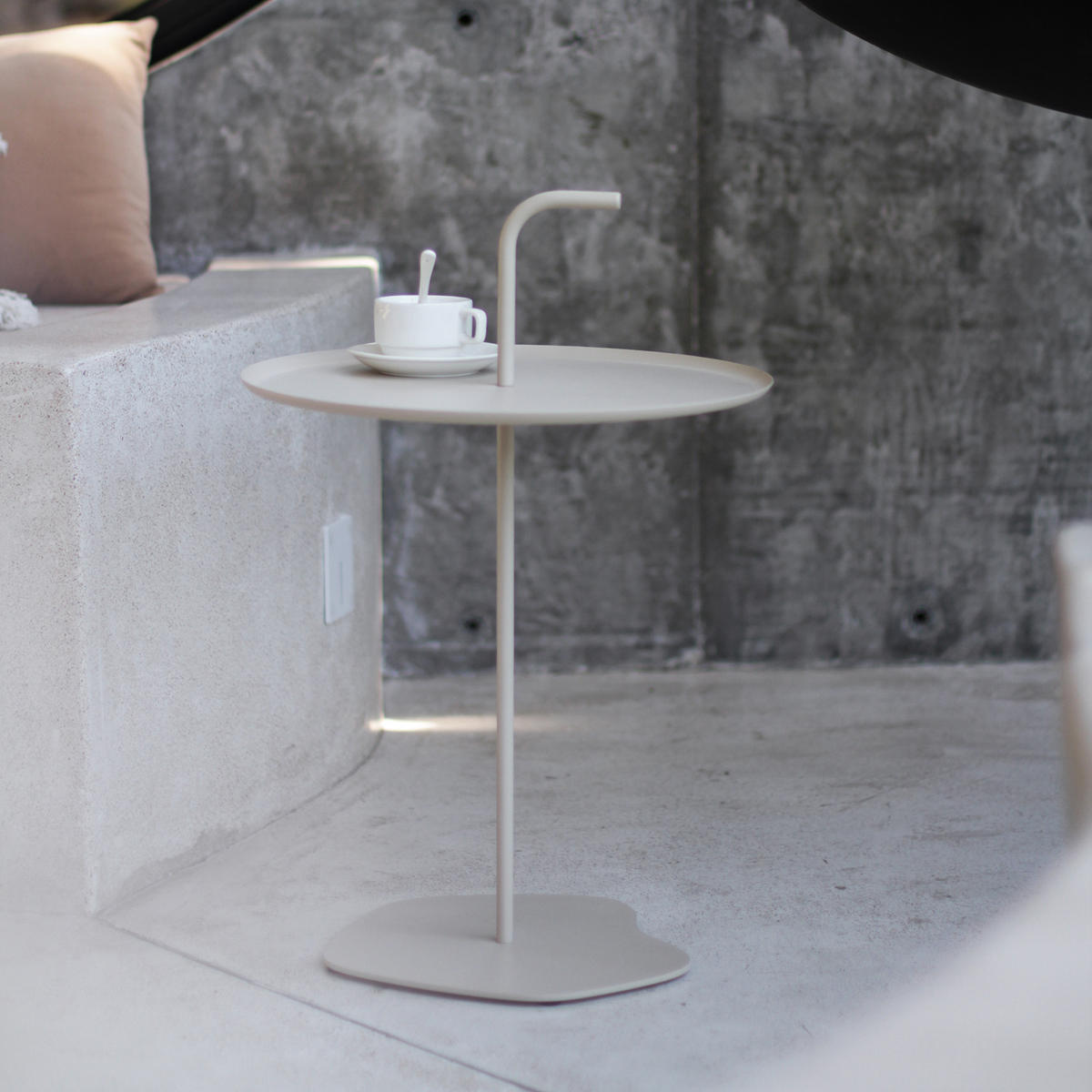 BALKONTISCH Calimera - Champagner, Metall (38/38/56.5cm) - casa.pro