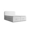 BOXBETT BOUCLE 2 140 x 200 Weiss - Weiß, Textil/Metall (140/200cm) - VLR BEDS