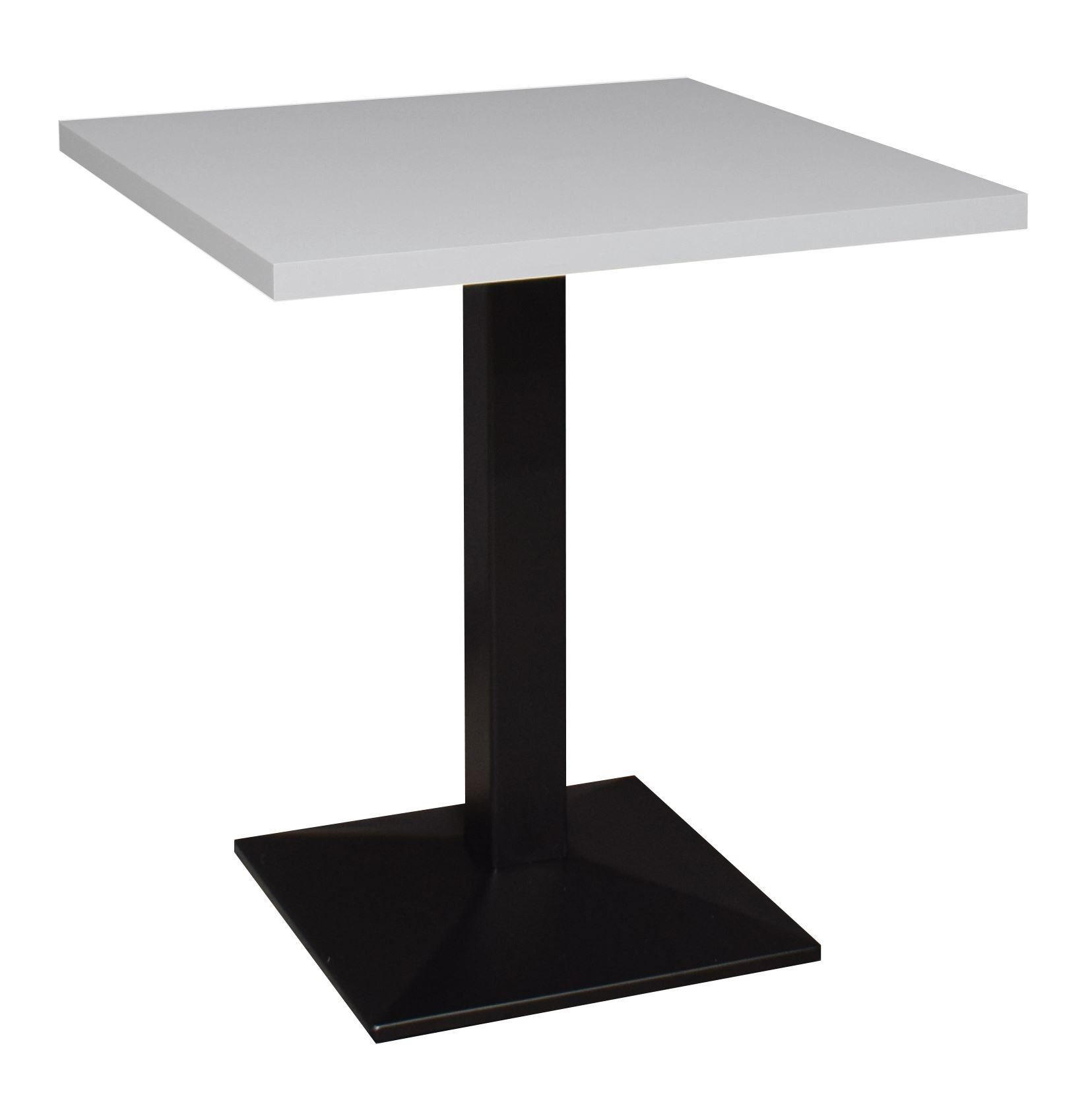 BISTROTISCH Ekzuperiia 70x70x75 schwarz matt/kreidegrau matt lack - Hellgrau, Metall (70/75/70cm) - 58aufmkessel