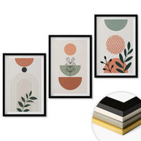 WANDBILDER 3er-Set - 40x60 cm Schwarzer Rahmen - Moderne Pflanzenmotive - Schwarz, Kunststoff (40/60cm) - ArtPrintCave