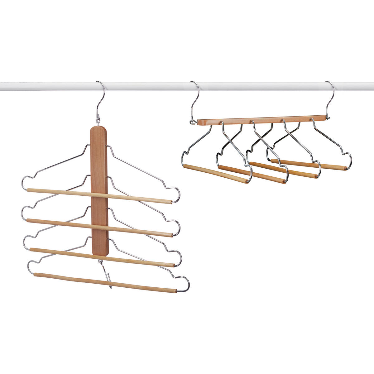VIACERO vešákov - svetlohnedá, kov/drevo (2.5cm) - Relaxdays