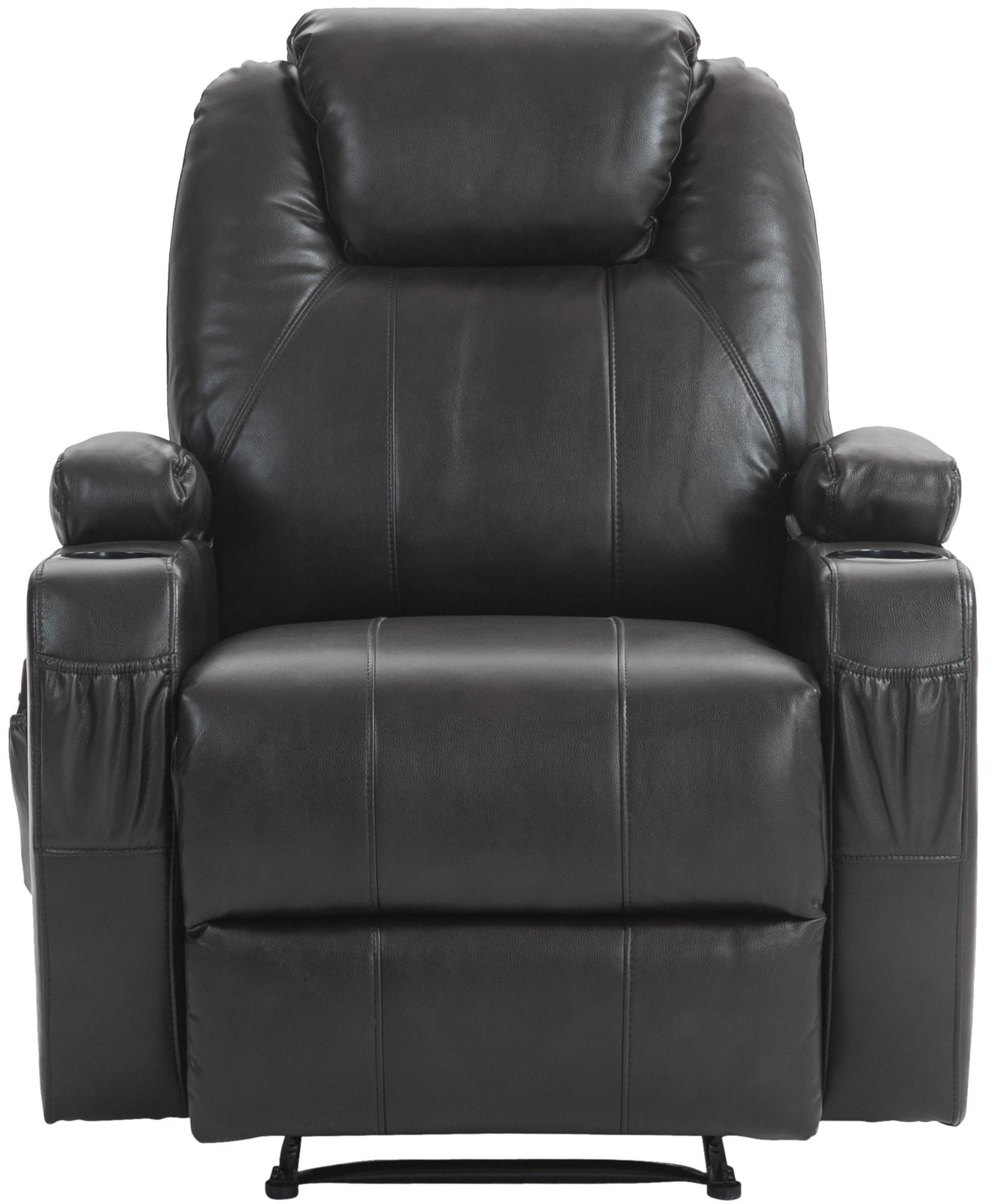 SESSEL Lederlook braun - Schwarz/Braun, Textil/Metall (83/105/94cm) - CLP