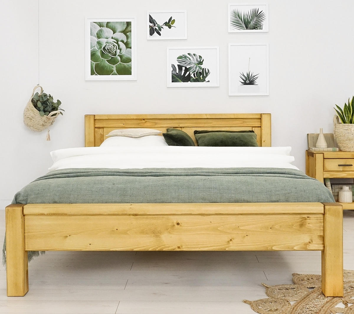 BETT aus Massivholz Sara - Honig, Holz (90/200cm) - Seart