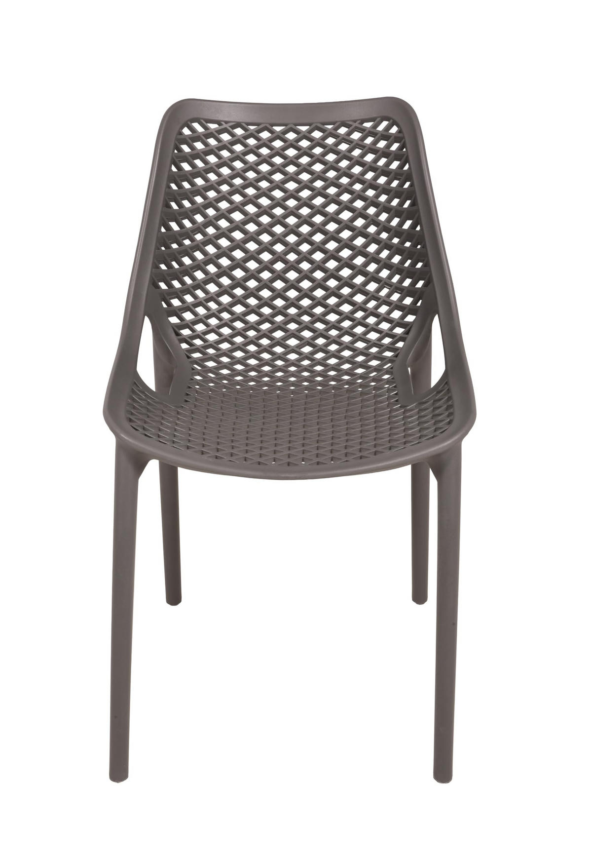 GARTENSTUHL 2er Set Erik Anthrazit Gartenstühle - Anthrazit, Kunststoff (50/83/60cm) - DELUKE