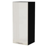 HÄNGESCHRANK Brerra W4/40 Schwarz / RAL 9001 creme Hochglanz 40 / 32,5 / 96cm - Creme/Schwarz, Holz/Holzwerkstoff (40/96/32.5cm) - Feldmann-Wohnen