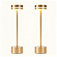 TISCHLEUCHTE Strahler 8/8/31.5 cm（2er-set） - Goldfarben, Kunststoff/Metall (8/8/31.5cm) - ZMH