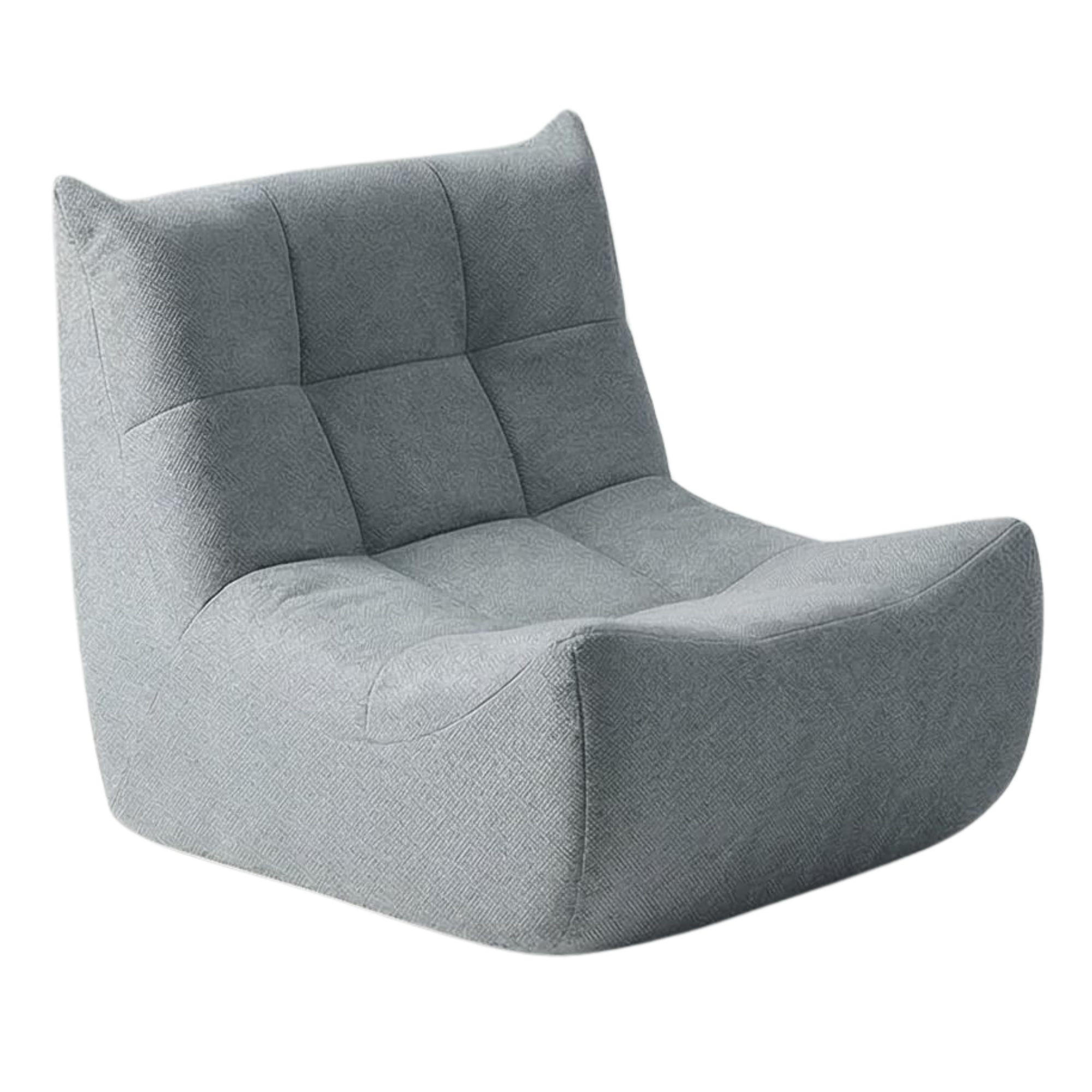SITZSACK aus grauem Chenille im Togo-Stil mit Memory Foam - Grau, Textil (76/67/98cm) - Urban Meuble