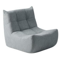 SITZSACK aus grauem Chenille im Togo-Stil mit Memory Foam - Grau, Textil (76/67/98cm) - Urban Meuble