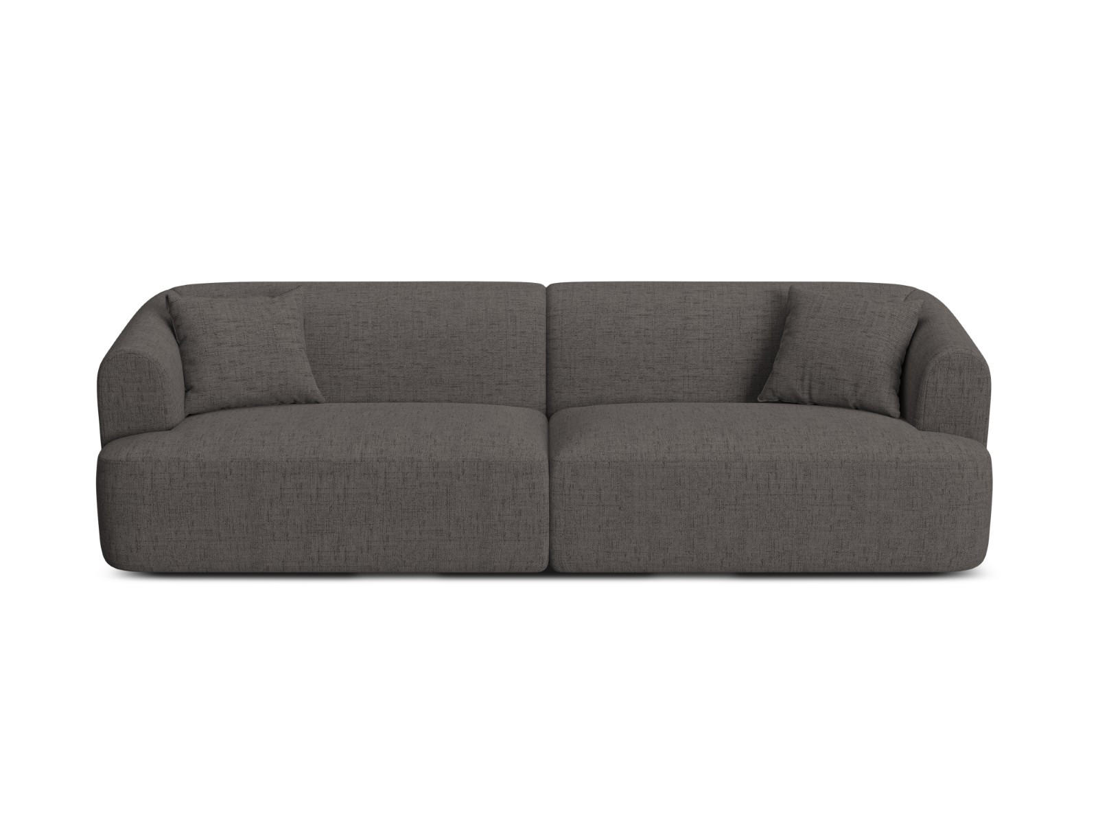 MODULARES-SOFA Campi aus strukturiertem Stoff grau 4 Sitzplätze - Grau, Textil (90/70/255cm) - Cosmopolitan Design