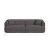 MODULARES-SOFA Campi aus strukturiertem Stoff grau 4 Sitzplätze - Grau, Textil (90/70/255cm) - Cosmopolitan Design
