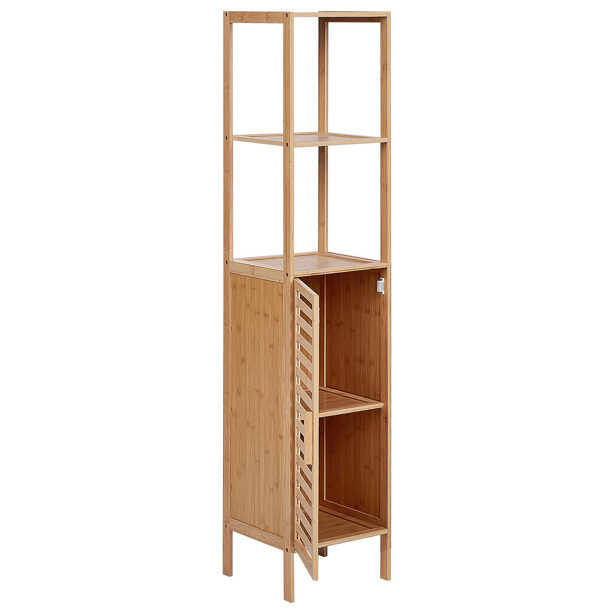 REGAL Bambusholz Hellbraun Owasso - Hellbraun, Holz (32/145/30cm) - Beliani