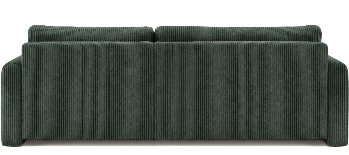 ECKSOFA Cora mit Schlaffunktion & Stauraum, Universell Rechts/Links, Dunkelgrün Cord Chenille 260/82/160 cm - Dunkelgrün/Schwarz, Kunststoff/Textil (250/160cm) - WFL GROUP