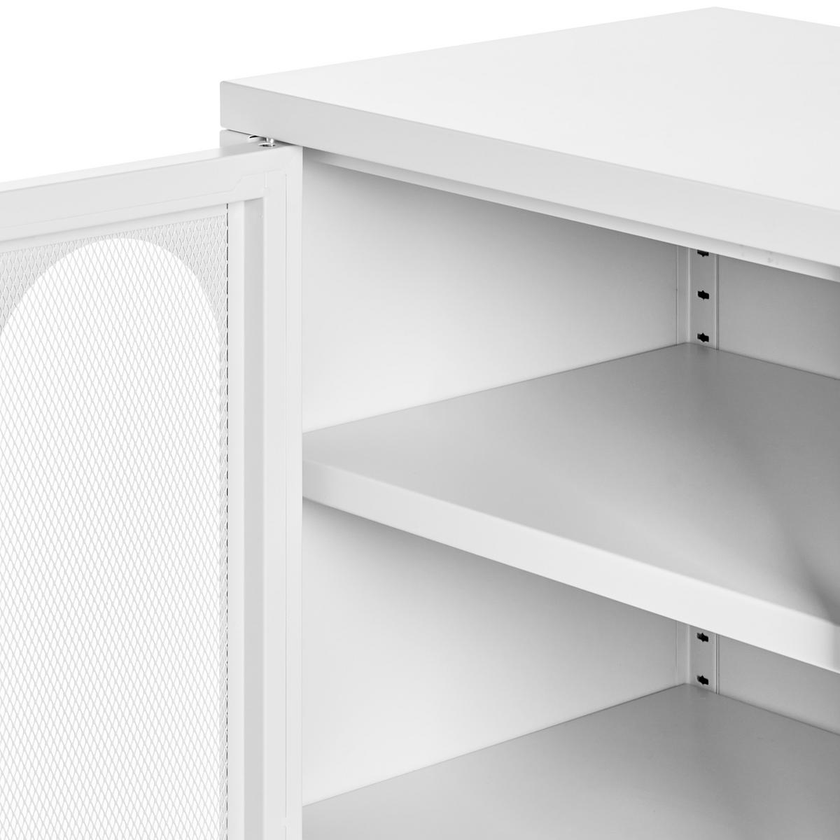 SIDEBOARD Kov Bílý Soletta - bílá, kov (47/108/35cm) - Beliani