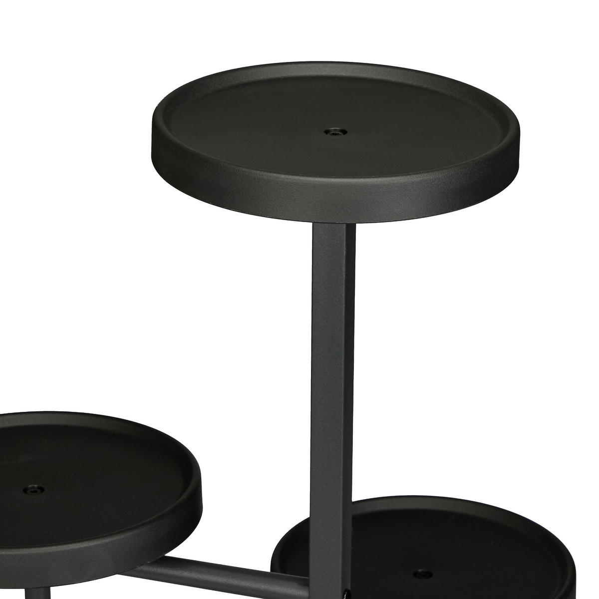 BLUMENTREPPE - Schwarz, Kunststoff/Metall (47/80/47cm) - Relaxdays