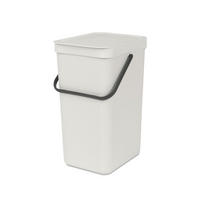 MÜLLEIMER Mit Stay Open Deckel 16 Liter 40 x 27,9 x 22 cm Kunststoff Hellgrau - Grau, Kunststoff (27.9/40/22cm) - PROREGAL