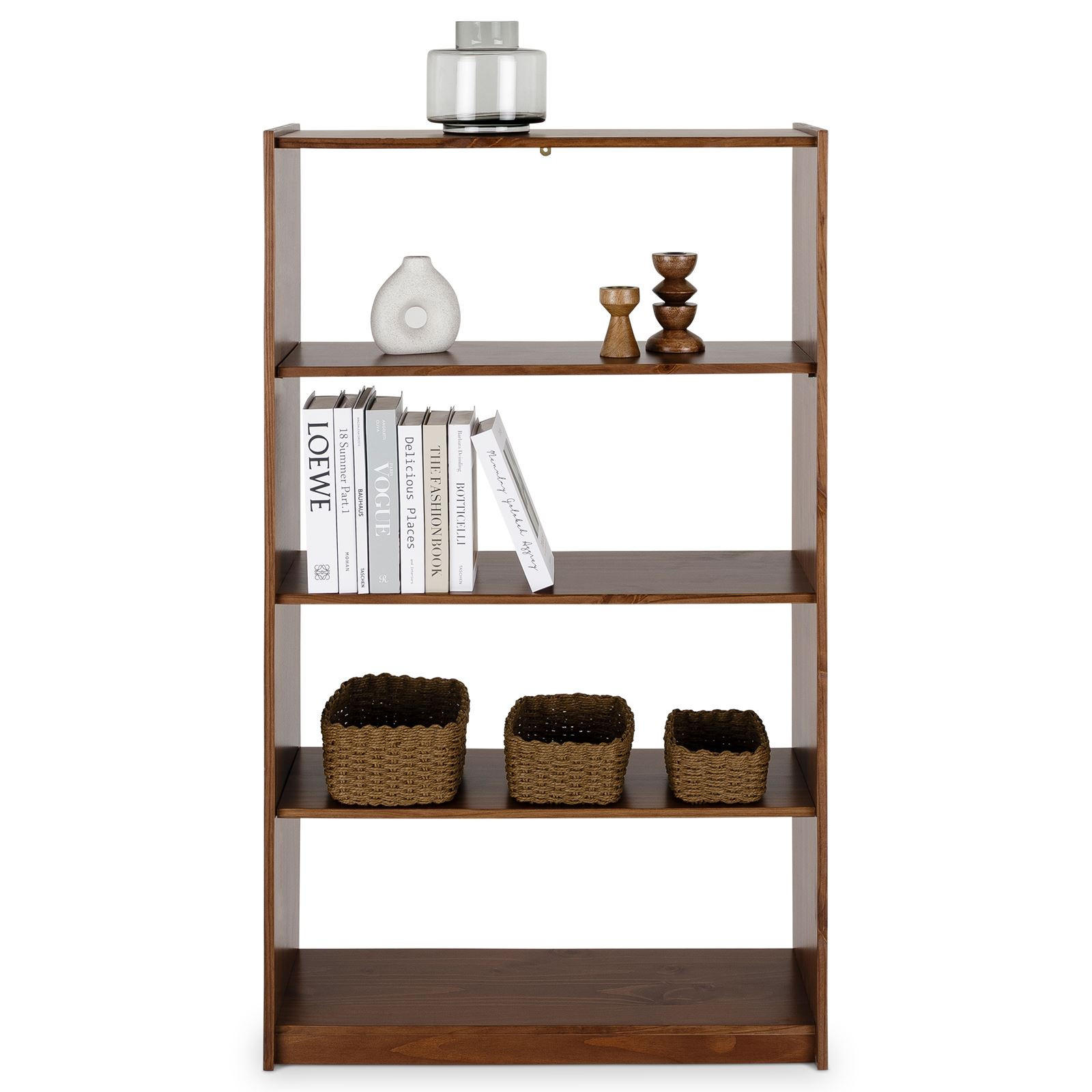 STANDREGAL STANDREGAL - Kastanienfarben, Holz (80/136/30cm) - IDIMEX