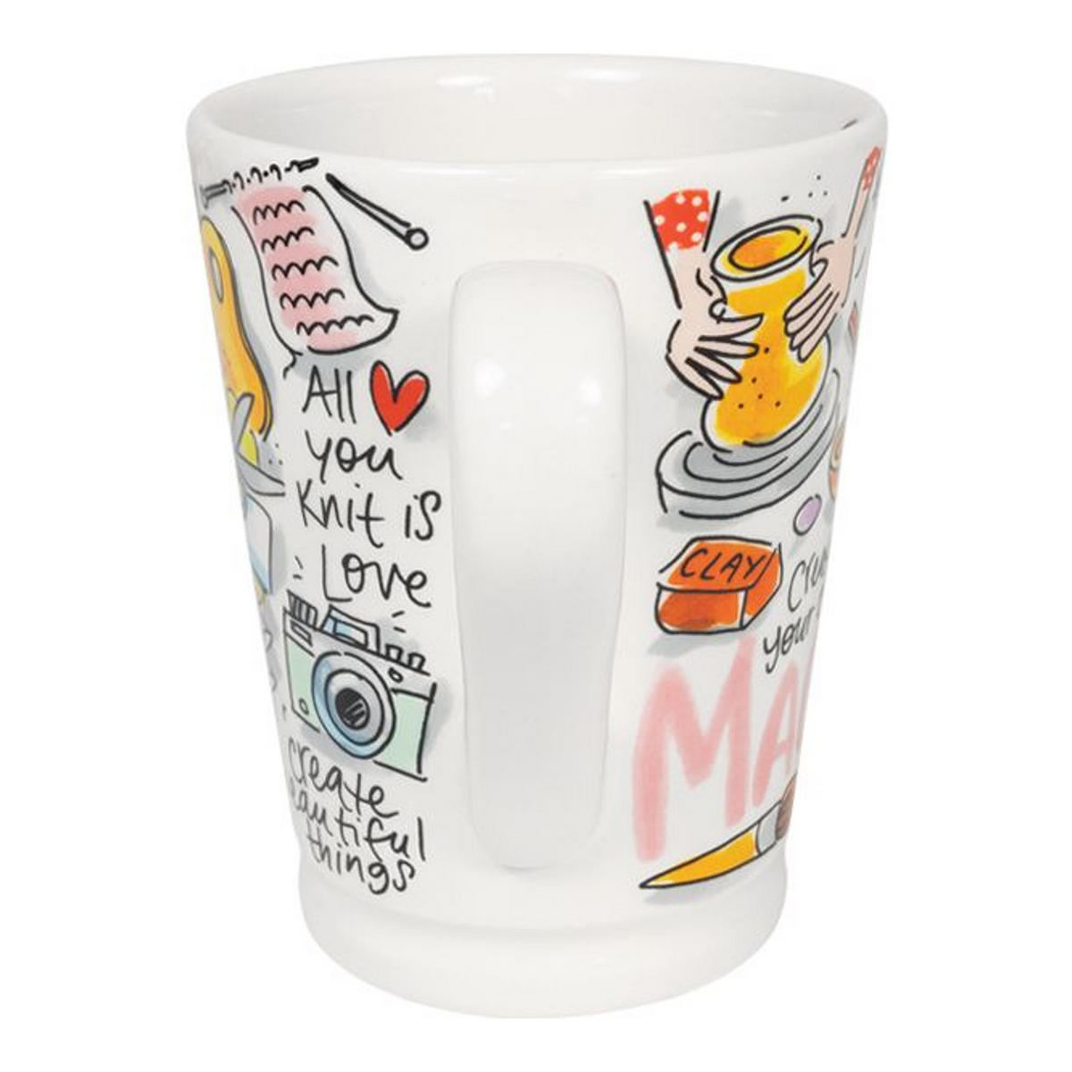 XL-BECHER Fräulein Kreativität in Bunt - 500 ml - Multicolor, Keramik (0.5L) - Blond Amsterdam