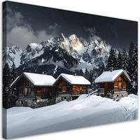 LEINWANDBILD Weihnachten 120x80cm - Schwarz, Textil (120/80cm) - Feeby