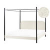 HIMMELBETT 180x200 cm Weiß Dannemois - Creme, Textil (180/200cm) - Beliani