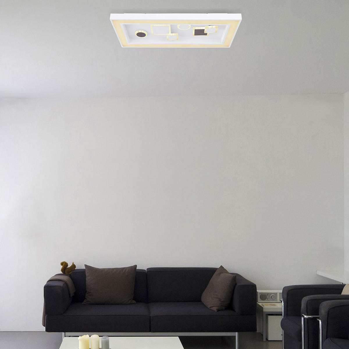 LED DECKENLEUCHTE Rabea Weiß - Weiß, Metall (60/30/7cm) - Globo Lighting