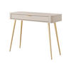 SCHMINKTISCH LEKNES TOA1 Reliefierte Fronten aus MDF-Platte Beige Beige - Beige, Holzwerkstoff (100/38/78cm) - Komodee