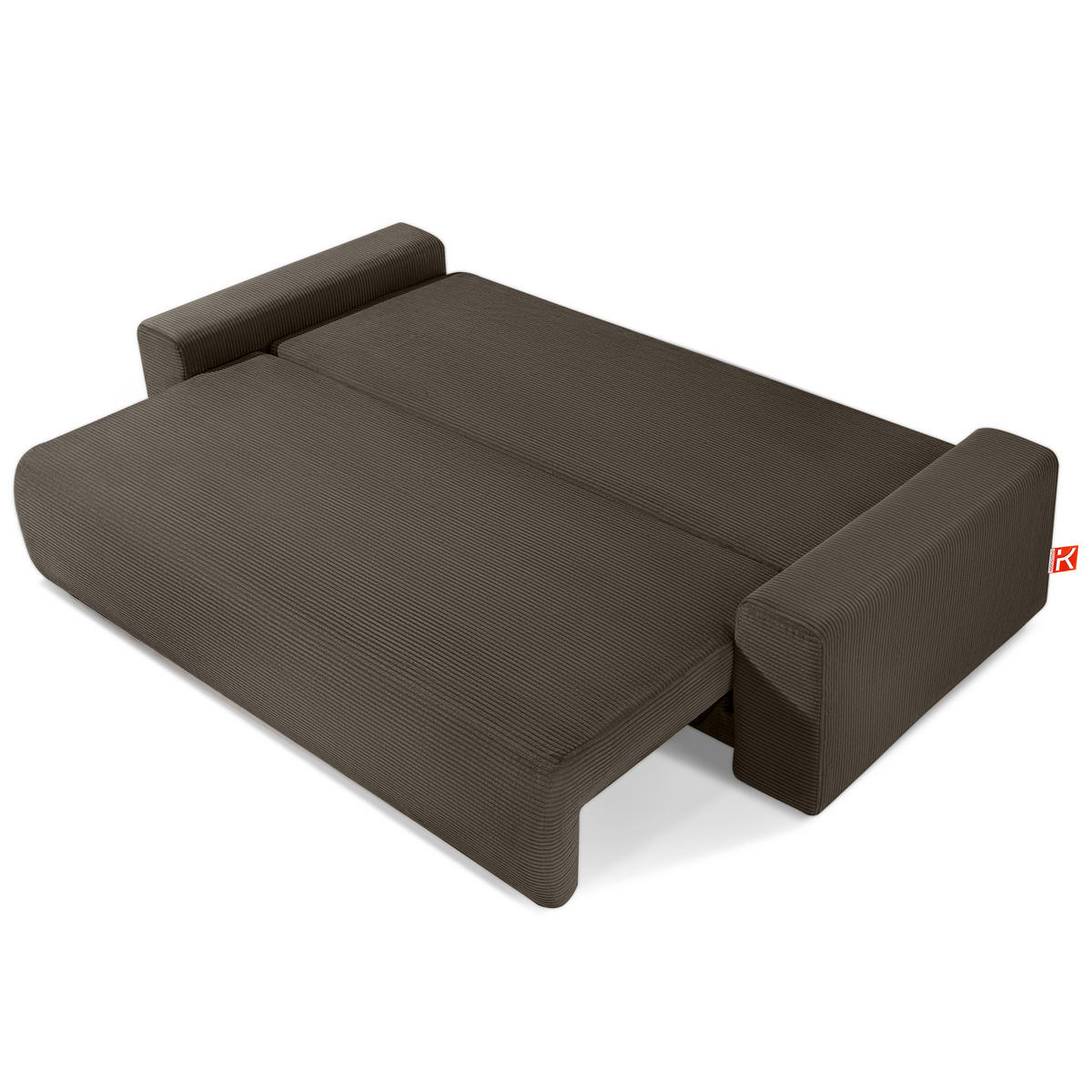 3-SITZER SCHLAFSOFA MOLLIS, Corduroy, Braun - Braun, Holz/Holzwerkstoff (250/93/108cm) - KONSIMO®