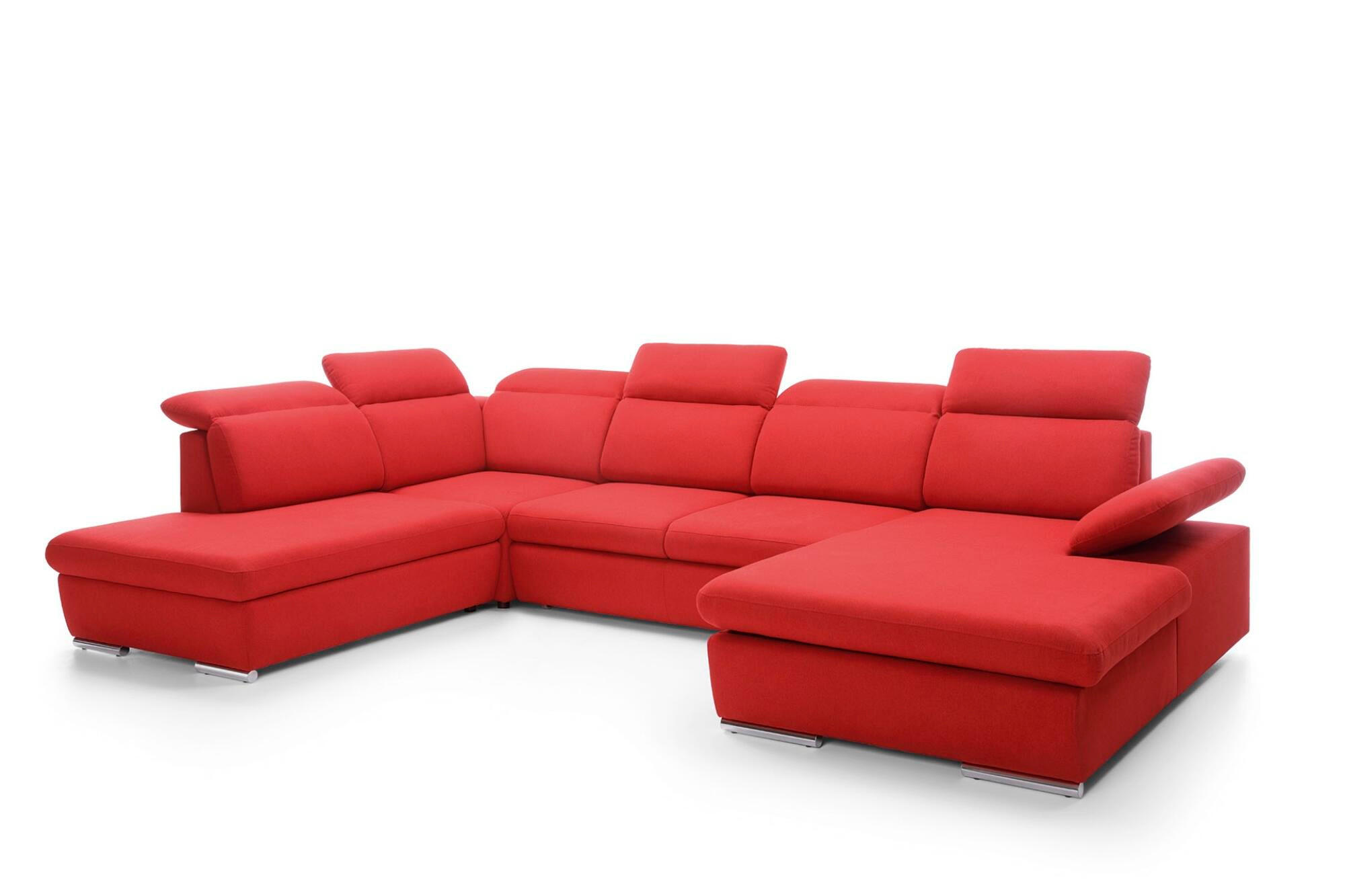 ECKSOFA ORLANDO Rot 356x230x98 cm - Rot, Textil (356/230cm) - FURNLUX