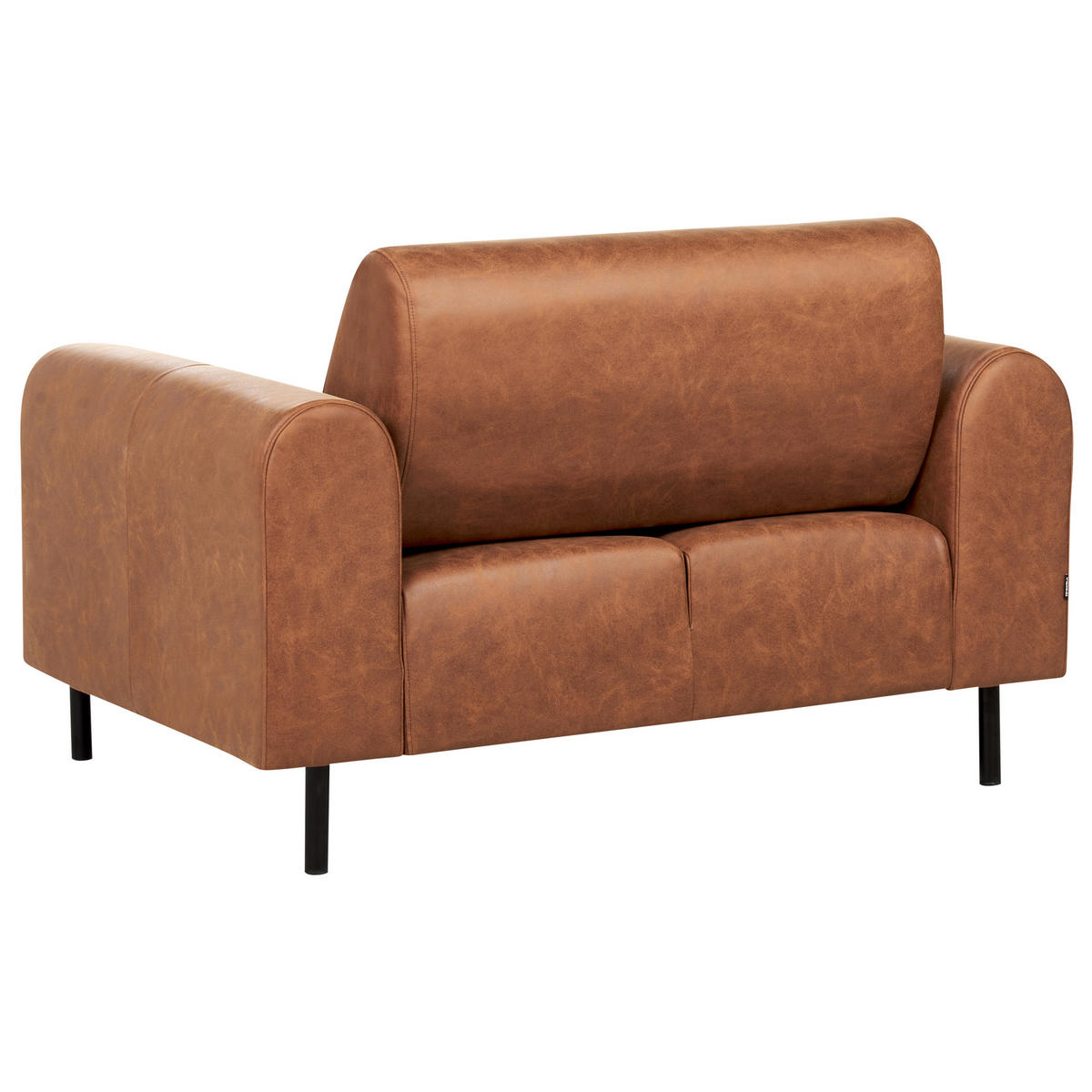 SESSEL Goldbraun Askim - Schwarz/Braun, Textil (123/79/95cm) - Beliani