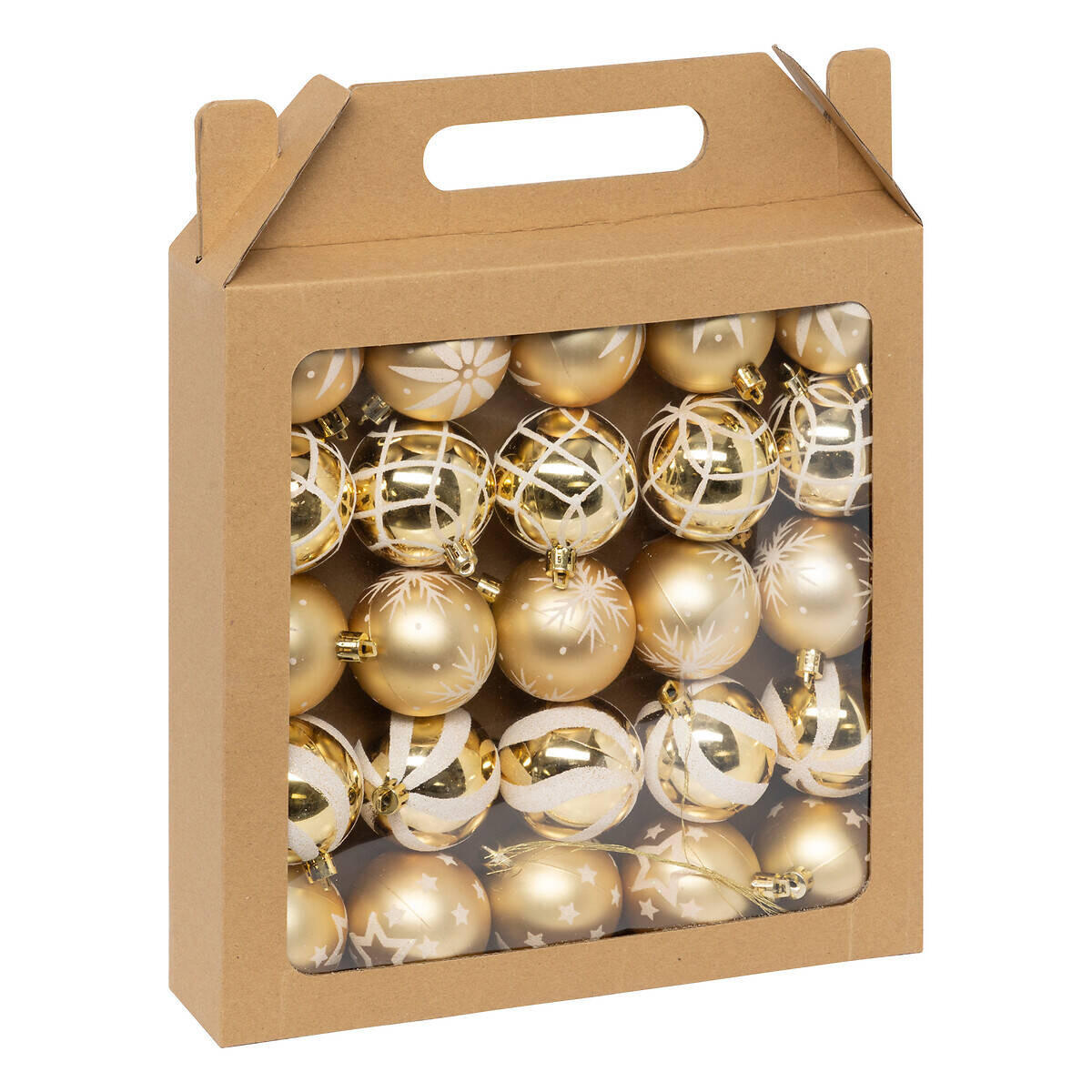 WEIHNACHTSKUGELN Verschiedene Muster Ø 6 cm - Goldfarben, Kunststoff (6/7.2/6cm) - Atmosphera Createur d´interieur