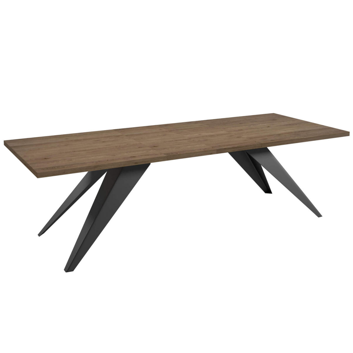 ESSTISCHE SENTO - Trüffeleichefarben/Schwarz, Holzwerkstoff (80/140/76cm) - Meblini