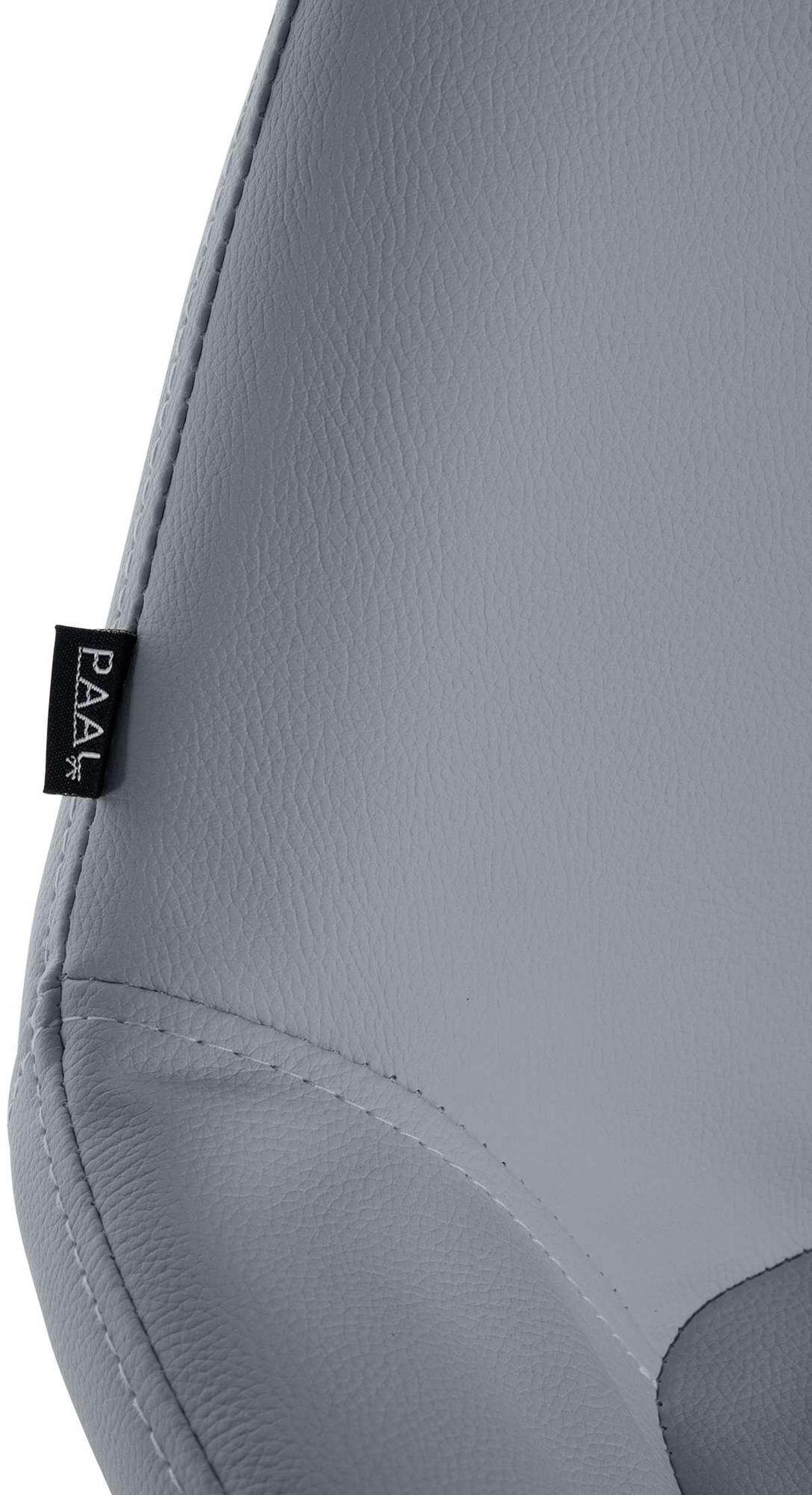 BARHOCKER Lederlook grau - Goldfarben/Grau, Textil/Metall (51/89/52cm) - CLP