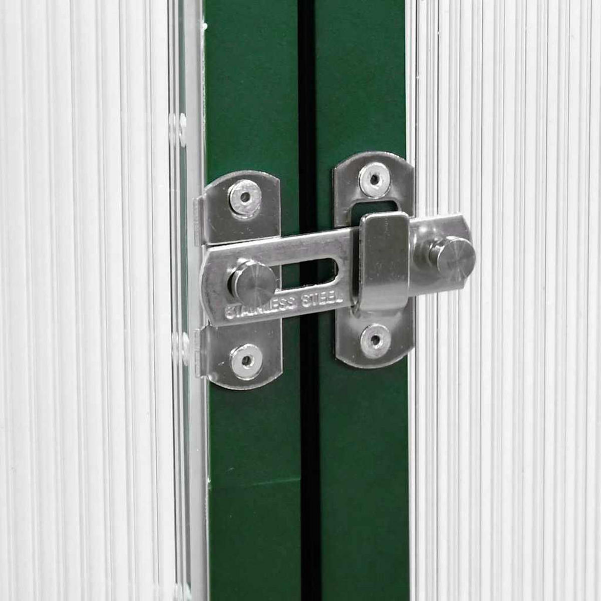 GEWÄCHSHAUS mit Fundamentrahmen 169/58/202 cm, aus Aluminium, Grün - Grün, Metall (58/202/169cm) - vidaXL