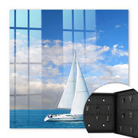 SCHLÜSSELBOX Schwarz 30x30 cm- Türöffnung nach rechts - Seeabenteuer - Blau, Metall (30/30/5cm) - TULUP