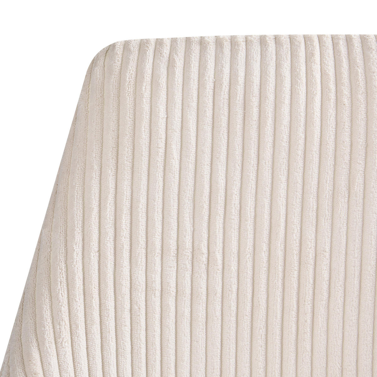 BÜROSTUHL Cord Hellbeige Wellston - Beige/Silberfarben, Textil/Metall (55/80/55cm) - Beliani