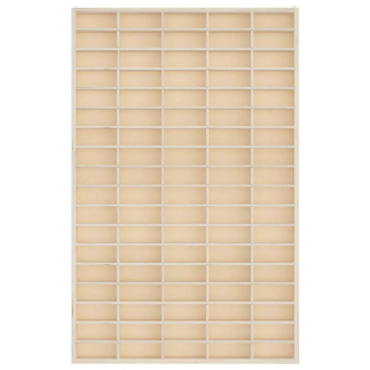 WANDREGAL mit 90 Fächern 50,5/4,5/79 cm aus Holz Max. Belastbarkeit 20 KG - Braun, Holz (50.5/79/4.5cm) - vidaXL