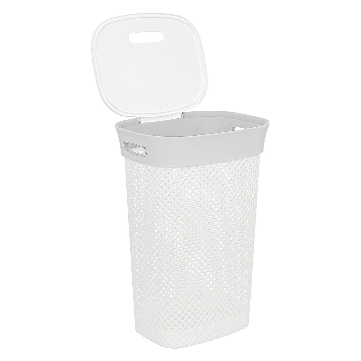 WÄSCHEKORB Hamper 60 l 42/33/61 cm - Weiß, Kunststoff (33/61/42cm) - 5five Simply Smart