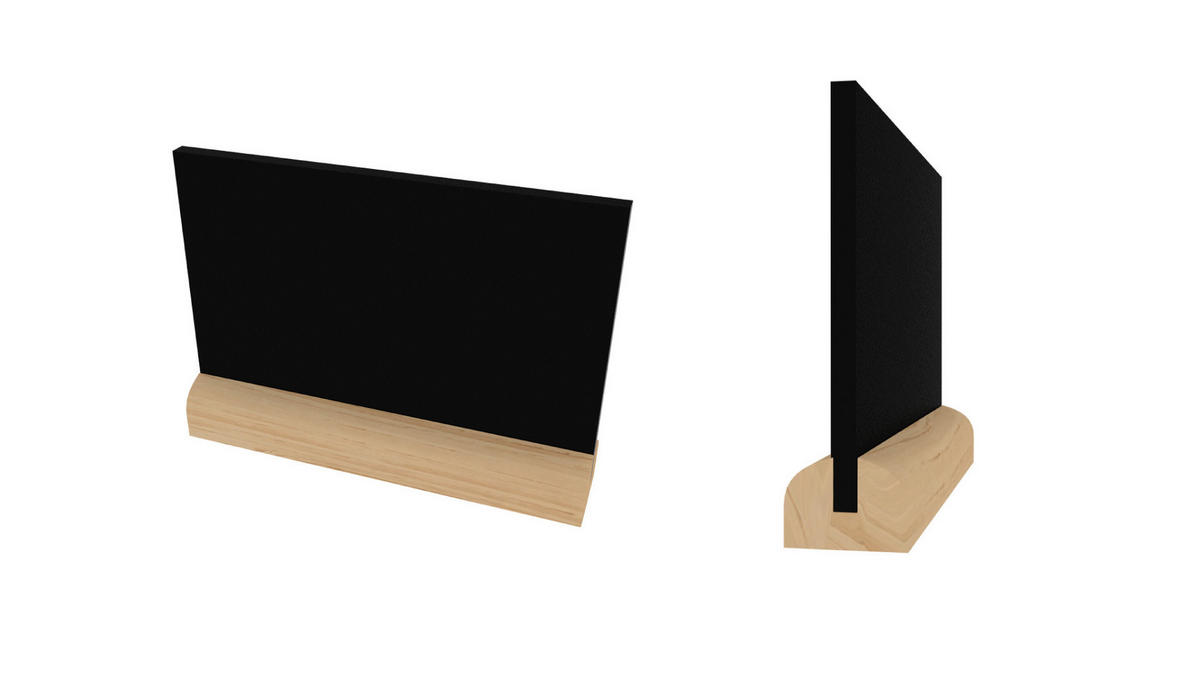 MINI doppelseitige Kleine Tafeln 10 Stück Set mit Staffelei, MINI, Kreidetafel - Schwarz, Holz (10/8/2cm) - ALLboards