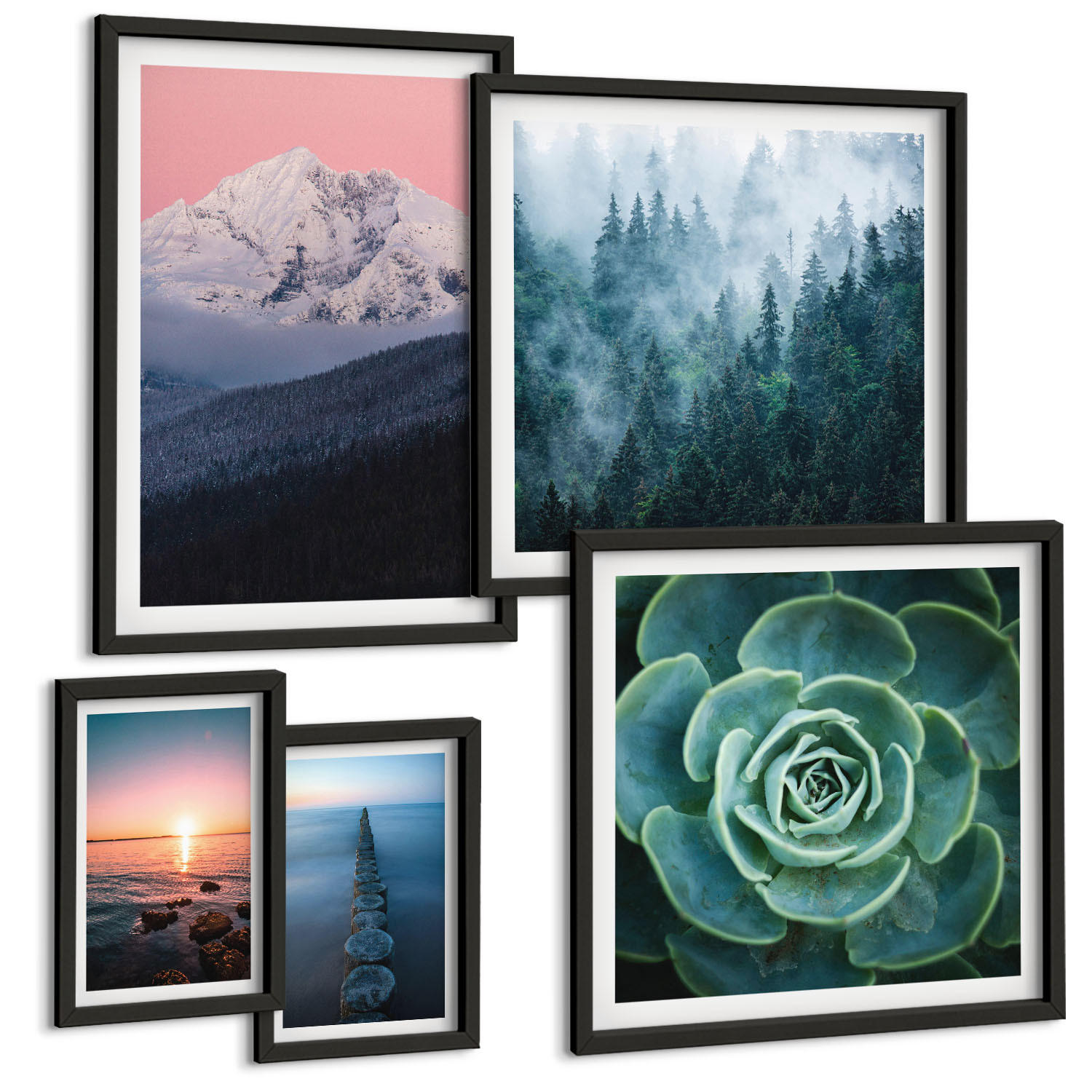 Tulup Bilder Schwarz 40x60 cm