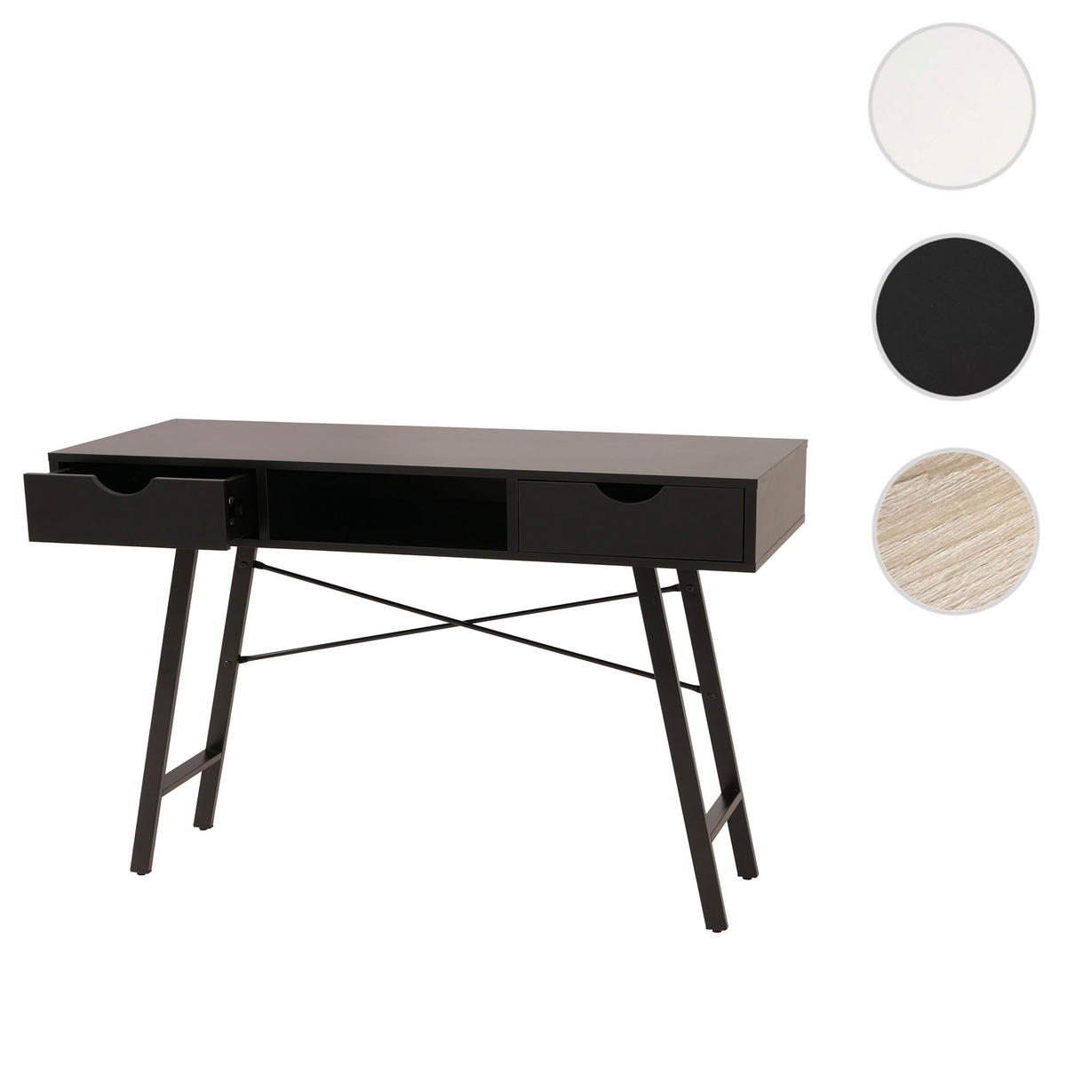 SCHREIBTISCH rechteckig Schwarz - Schwarz, Holz (60/120/76cm) - MCW