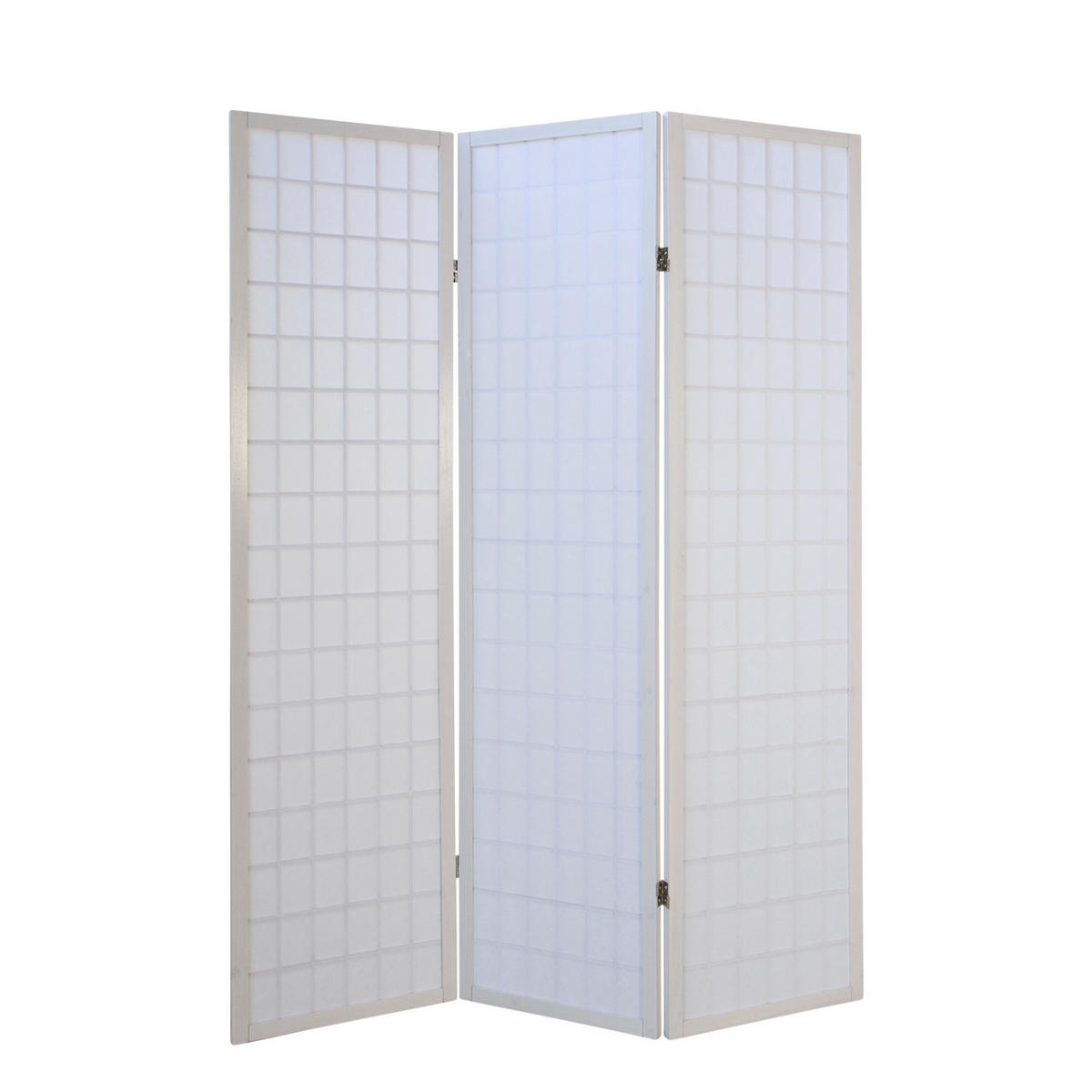 PARAVENT 3-tlg. 132/175 cm Weiß Shoji - Weiß, Holz (132/175/2cm) - Homestyle4u