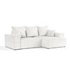 ECKSOFA SENSO mit Schlaffunktion Creme im Neve Stoff - Creme/Schwarz, Holz/Holzwerkstoff (255/148cm) - AltaBeds