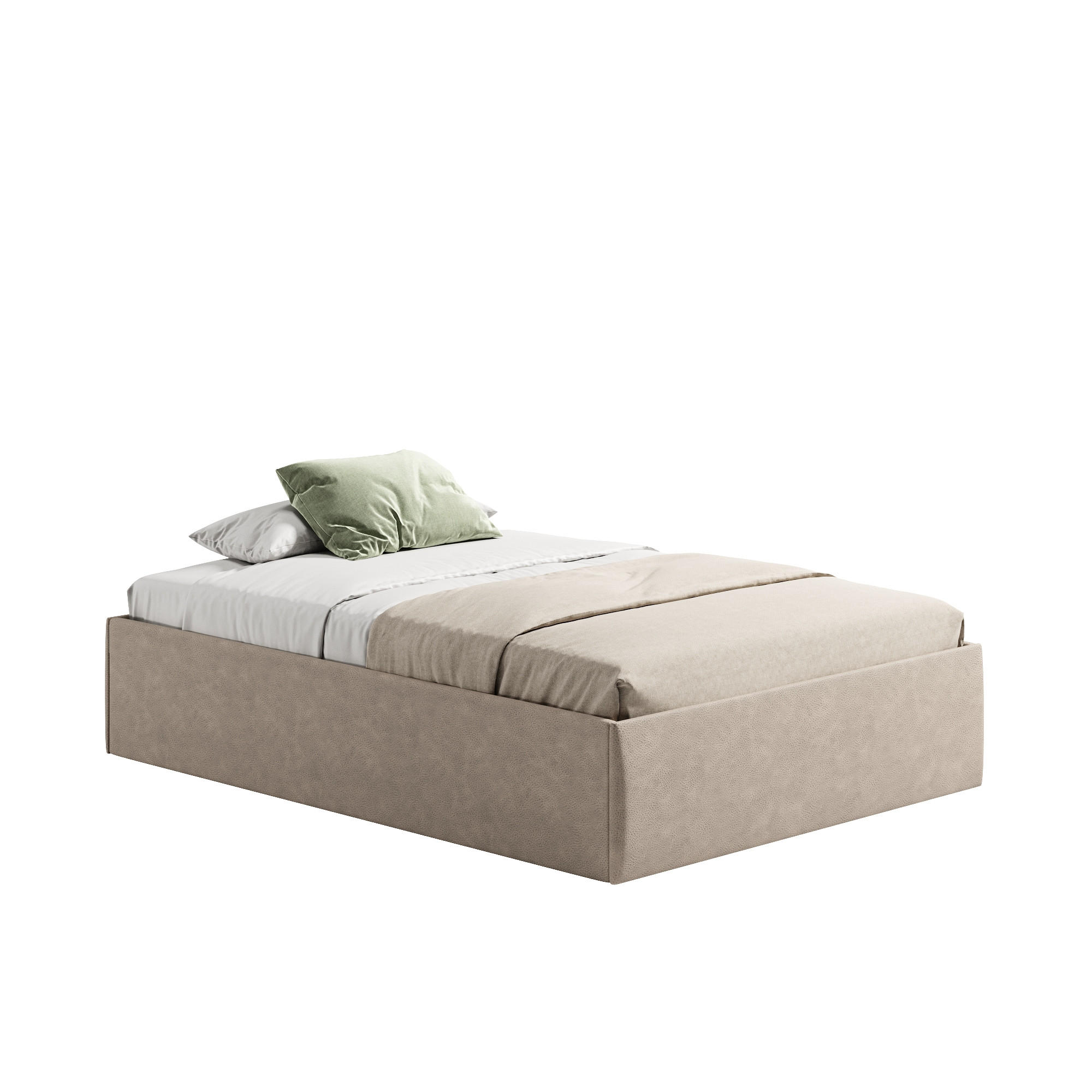POLSTERBETT mit Stauraum & H2 Matratze 160x200 cm in Beige - Beige, Textil (160/200cm) - Home Collective
