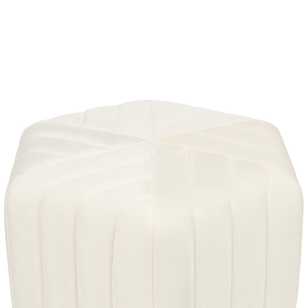 POUF Murietta 53/53/29 cm - Weiß, Textil (53/29/53cm) - Beliani