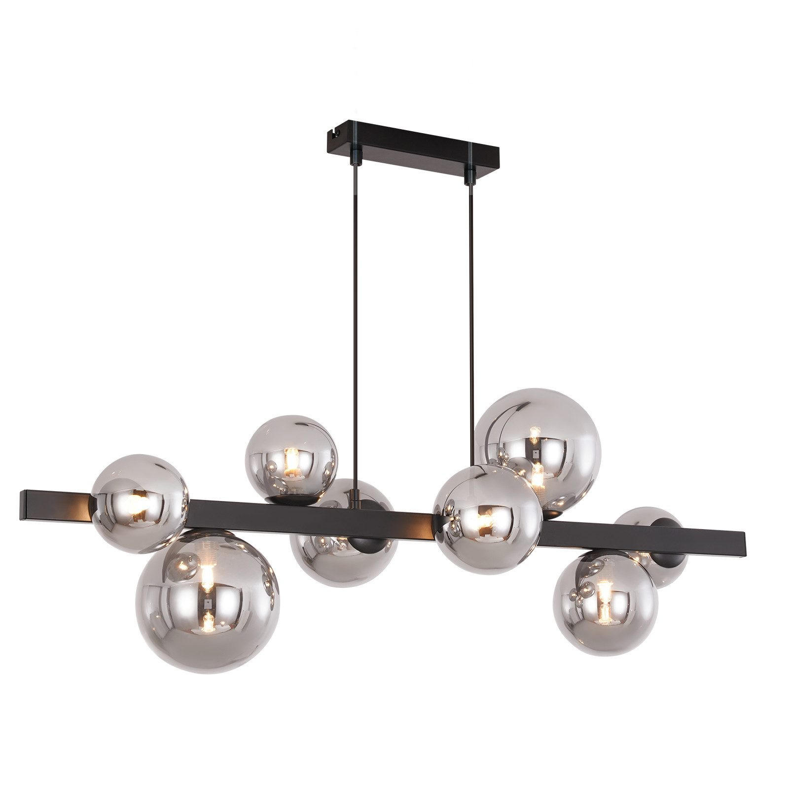 PENDELLEUCHTE Reside 90/25/160cm - Grau, Metall (90/25/160cm) - Nettlife