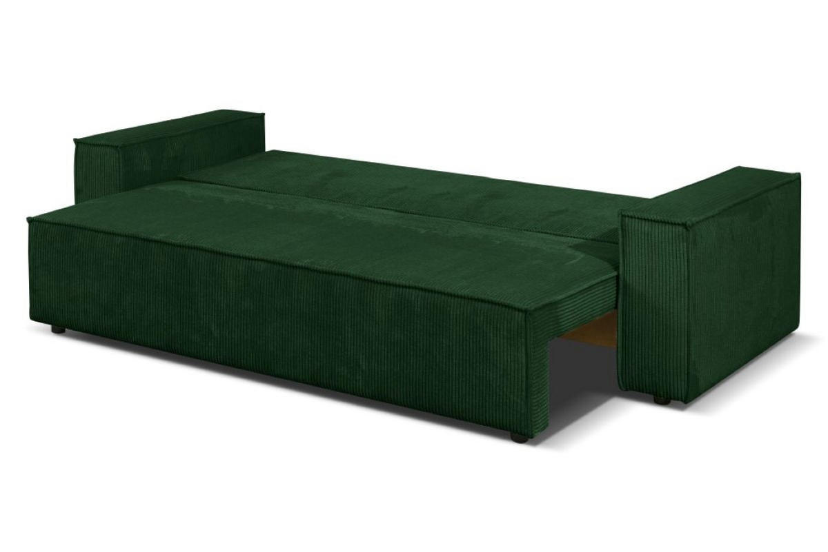 SOFA Passio III 250 x 105 cm, mit Schlaffunktion und Bettkasten, grün - Grün, Kunststoff (250/98/105cm) - Margaret Hadas24